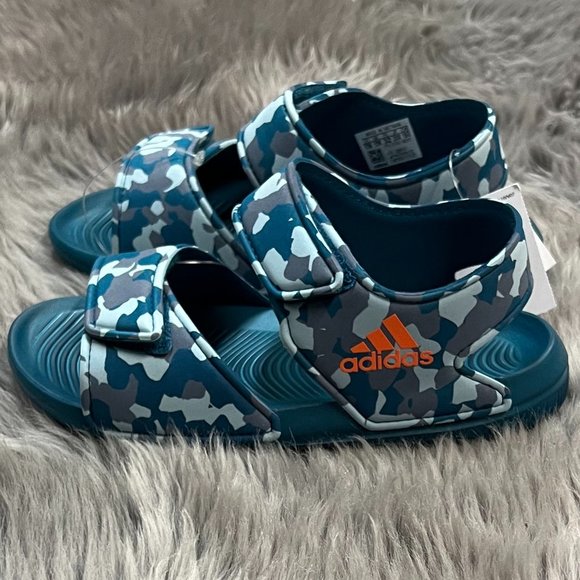 Adidas | Kid's Alta Swim C Sandals | Teal | Size 13 - Picture 3 of 5